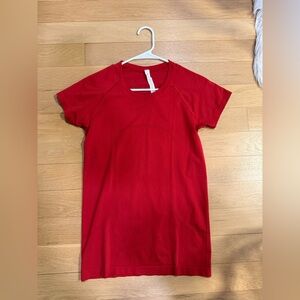 lululemon athletica Red Swiftly Short Sleeve Performance Tee
